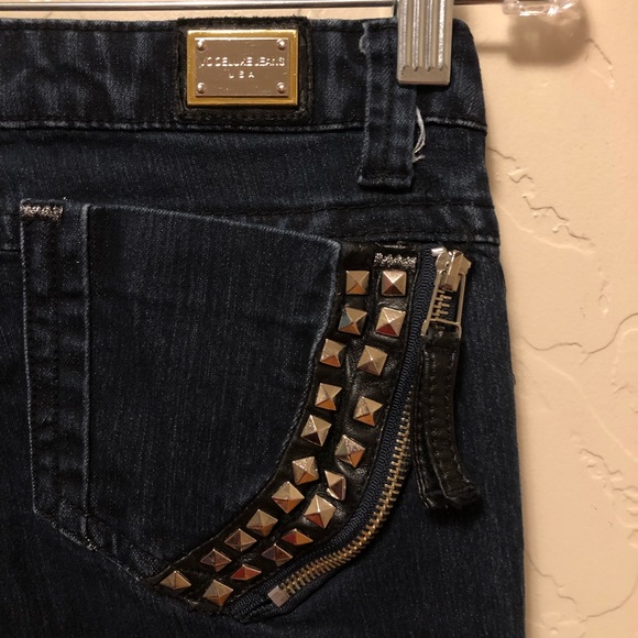 Virgin only studded zip embellished  jeans size 9 - Picture 7 of 8